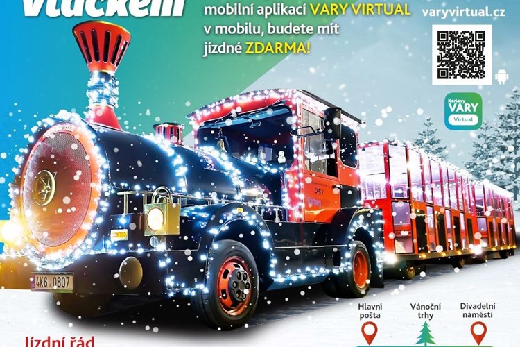 V pátek vyjíždí vánoční vláček. S aplikací Vary Virtual se svezete zadarmo