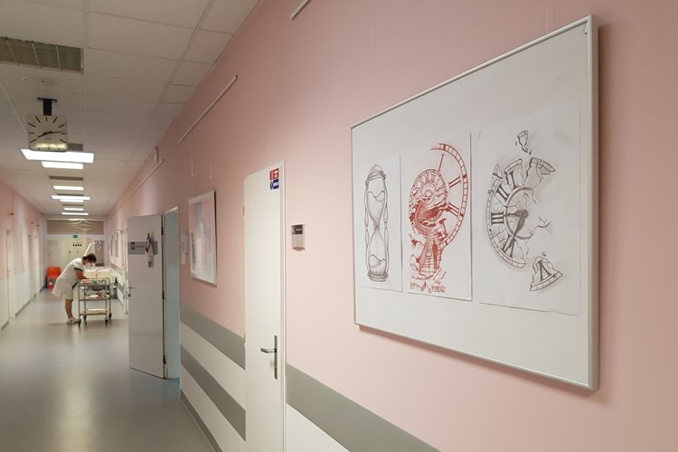 Urologické oddělení Baťovky zdobí obrazy studentky valašskoklobouckého gymnázia