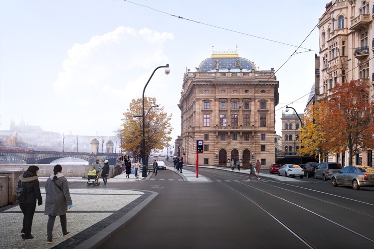 Plynulá MHD, nové zastávky a stromy, širší chodníky  i čistší vzduch. Centrum Prahy čeká největší proměna za poslední desítky let
