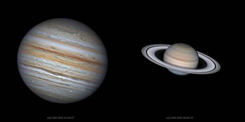 Jupiter a Saturn.
