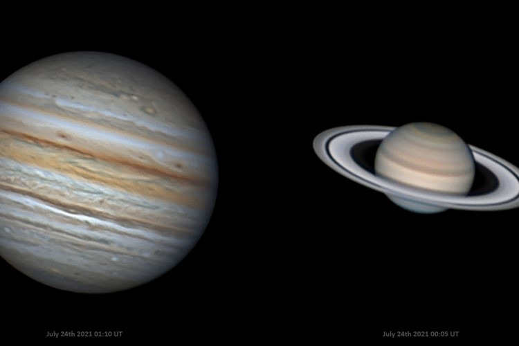 Titul Česká astrofotografie měsíce za červenec 2021  obdržel snímek „Jupiter a Saturn“, jehož autorem je Pavol Janúšek 