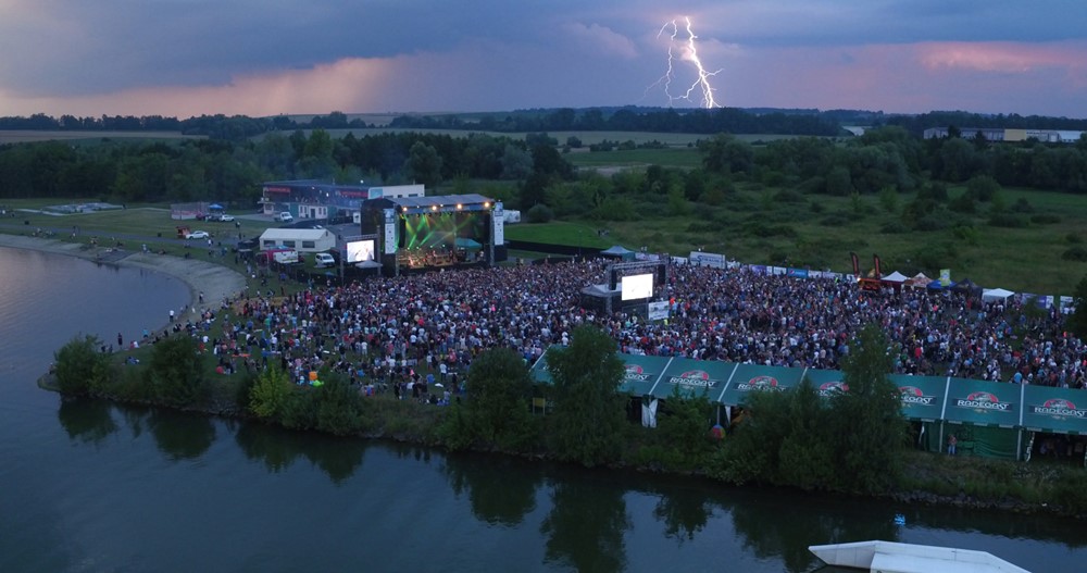 Štěrkovna Open Music - pohled z dronu.