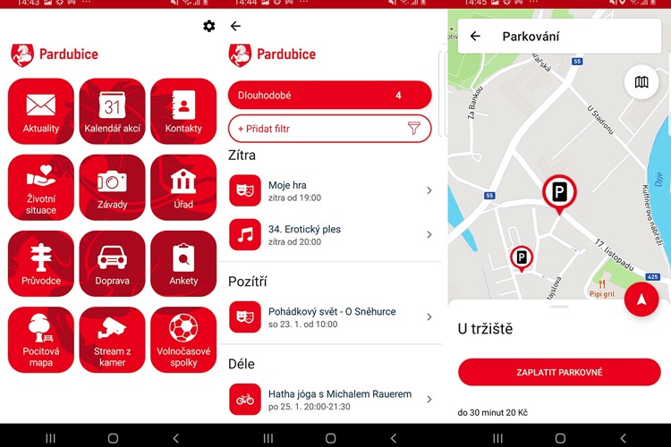 Aplikaci Pardubice v mobilu už bude rok