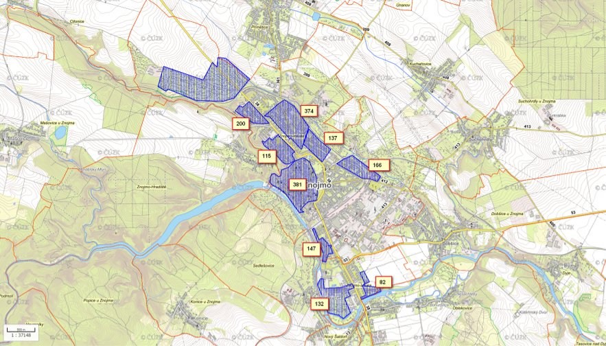Popis: Mapa malá separace ve městě.