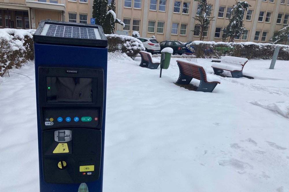 Bezkontakní parkovací automat v Havířov.