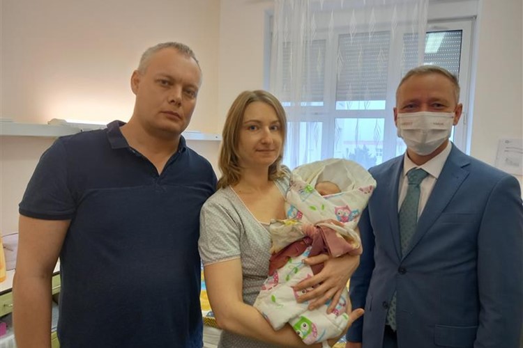 Prvním občánkem Vysočiny roku 2023 je Adélka z Havlíčkova Brodu