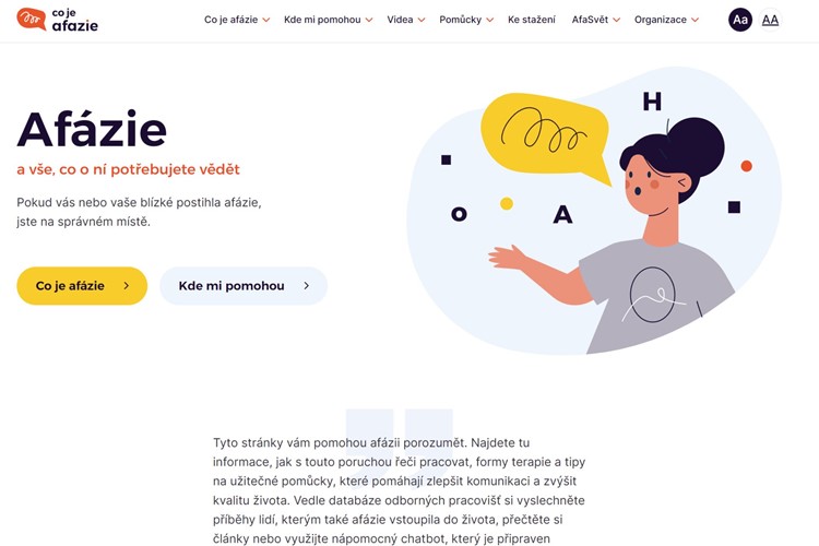 Pacientům s afázií pomůže nový portál „Co je afázie“ i edukace veřejnosti