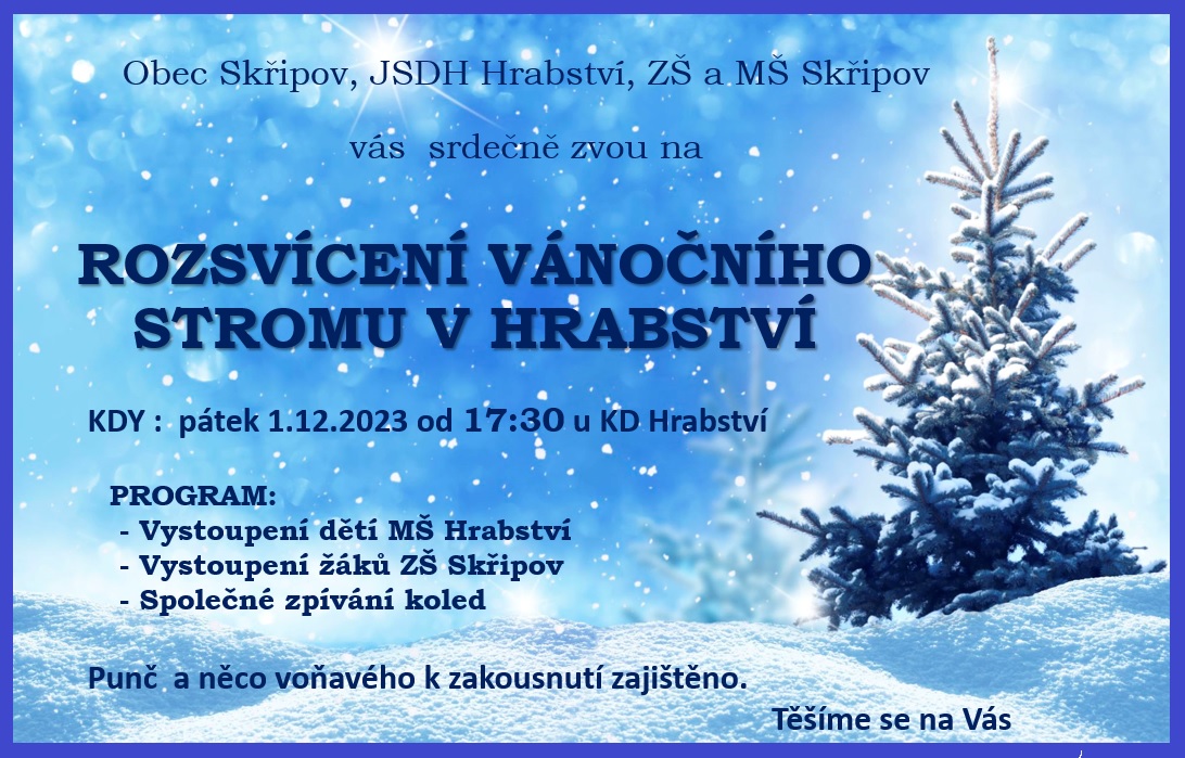 Rozsvícení vánočního stromu v Hrabství