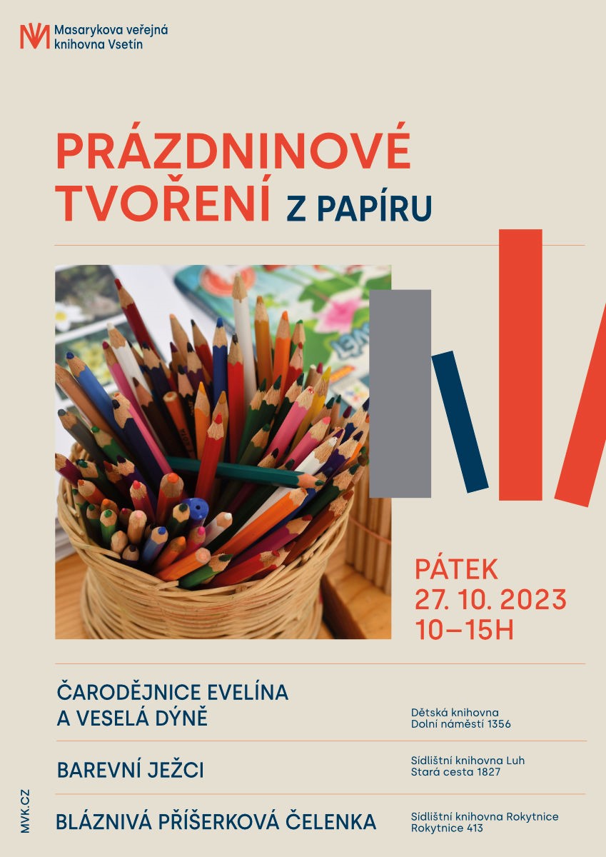 Prázdninové tvoření z papíru - Čarodějnice Evelína a veselá dýně