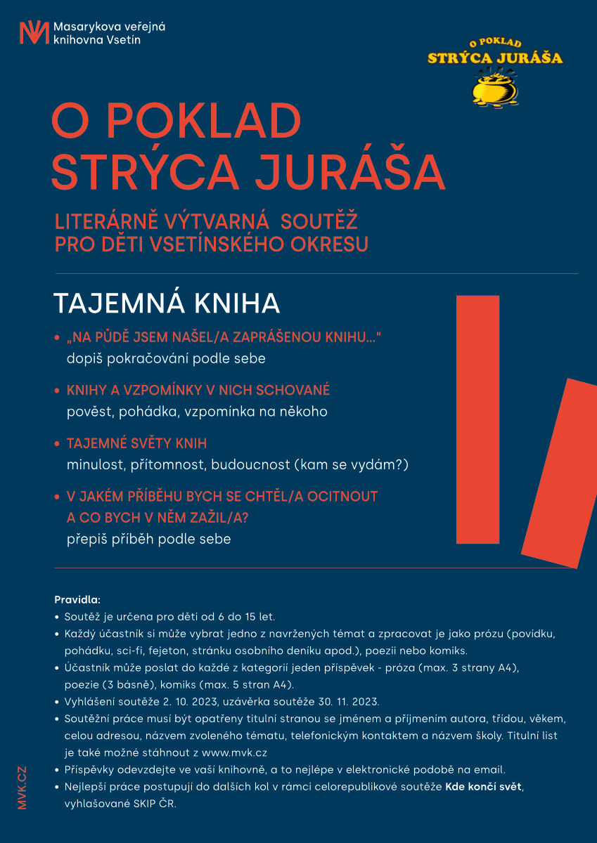 O poklad strýca Juráša - literárně výtvarná soutěž pro žáky vsetínských škol