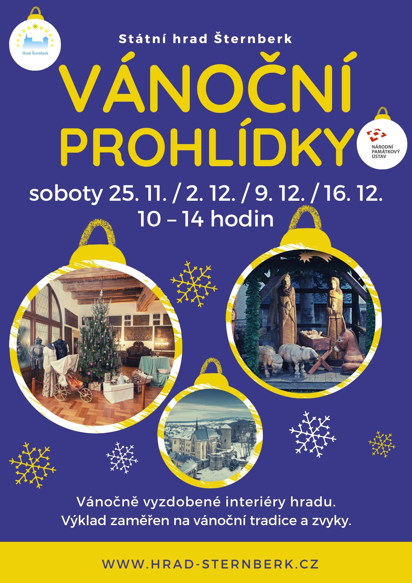 Vánoční prohlídky na hradě Šternberk