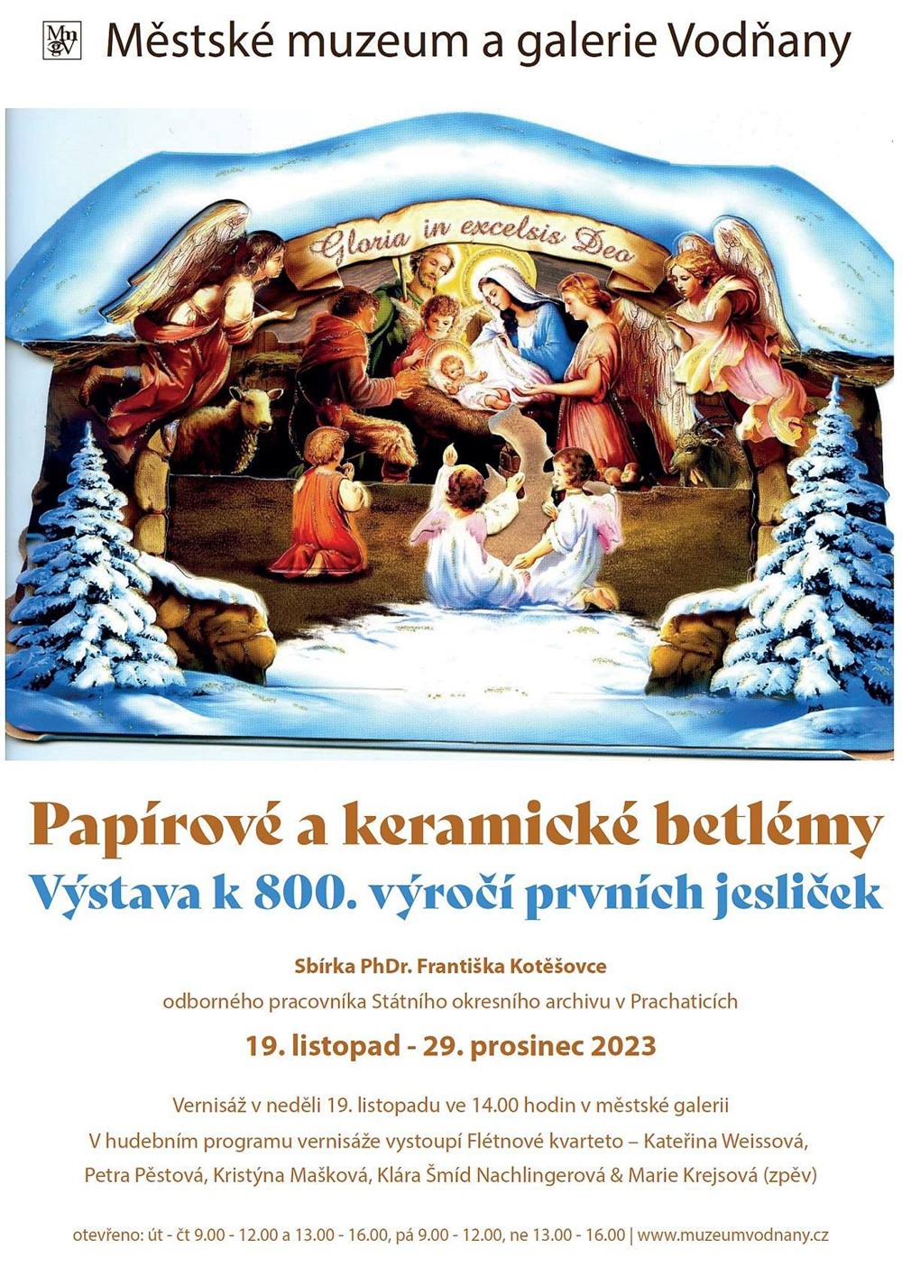 Papírové a keramické betlémy - Výstava k 800. výročí prvních jesliček