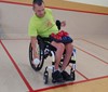 35letému Jiřímu z Nýdku, který je po těžké autonehodě upoután na invalidní vozík, nadělila Nadace AGEL peníze na nové boccia míče