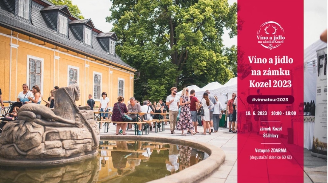 Víno a jídlo na zámku Kozel