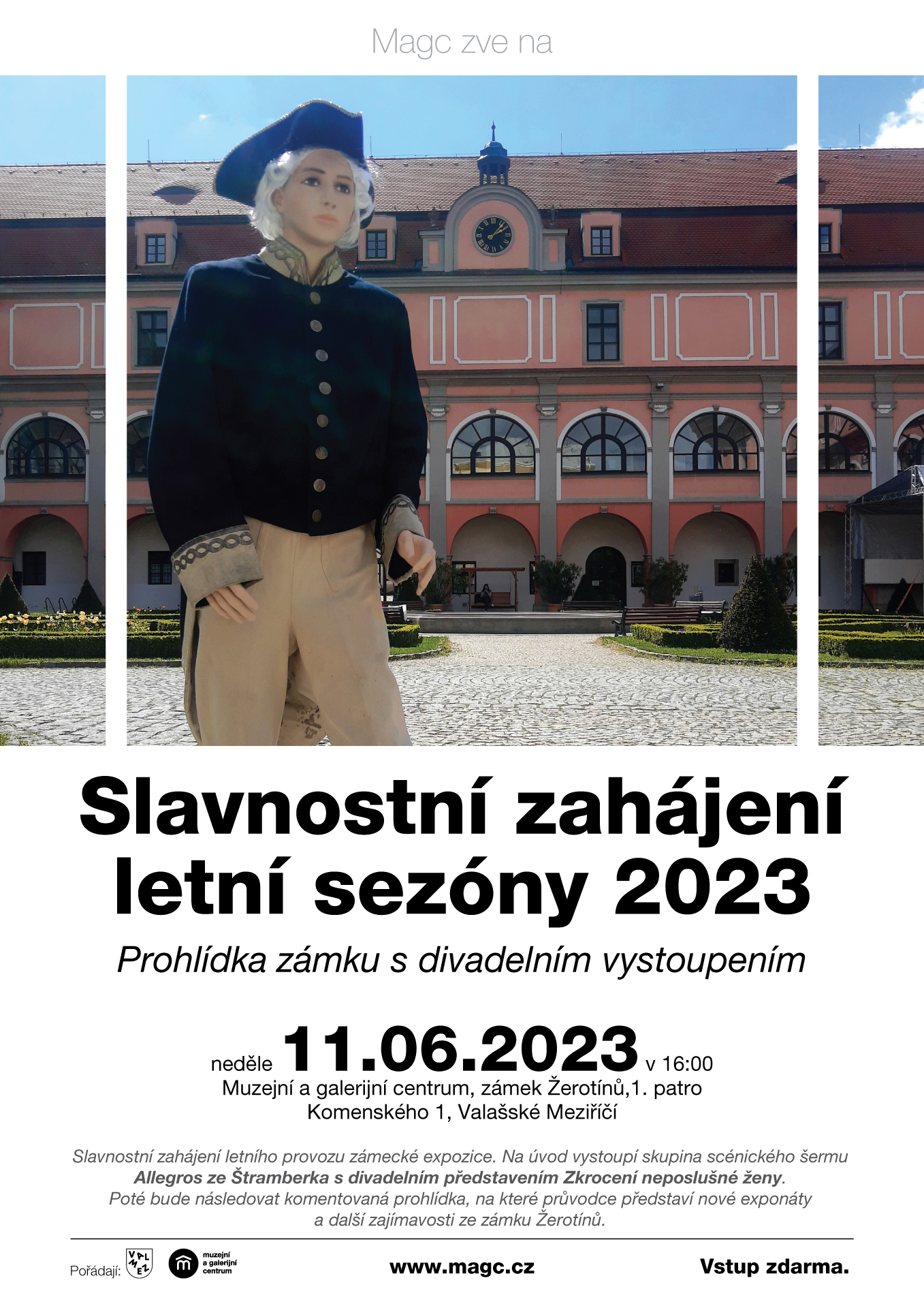 Slavnostní zahájení letní sezóny 2023 na zámku Žerotínů ve Valašském Meziříčí