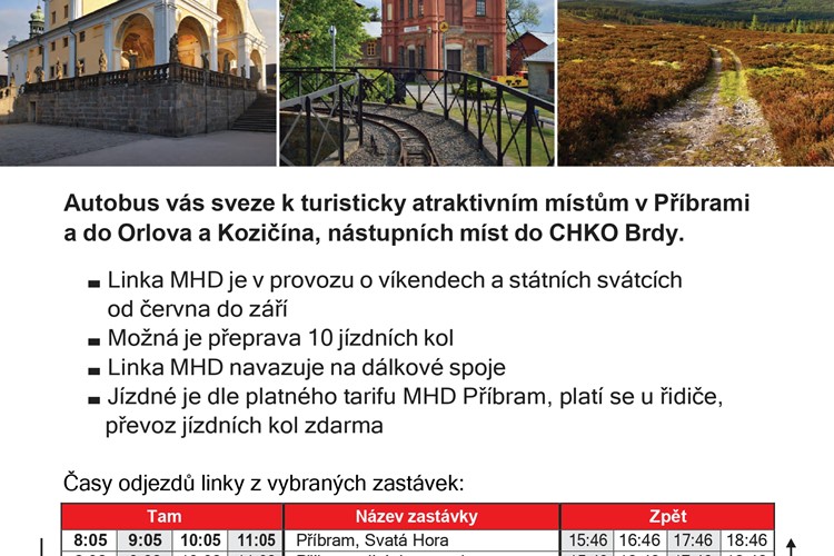Turistická linka bude v provozu od 17. června 