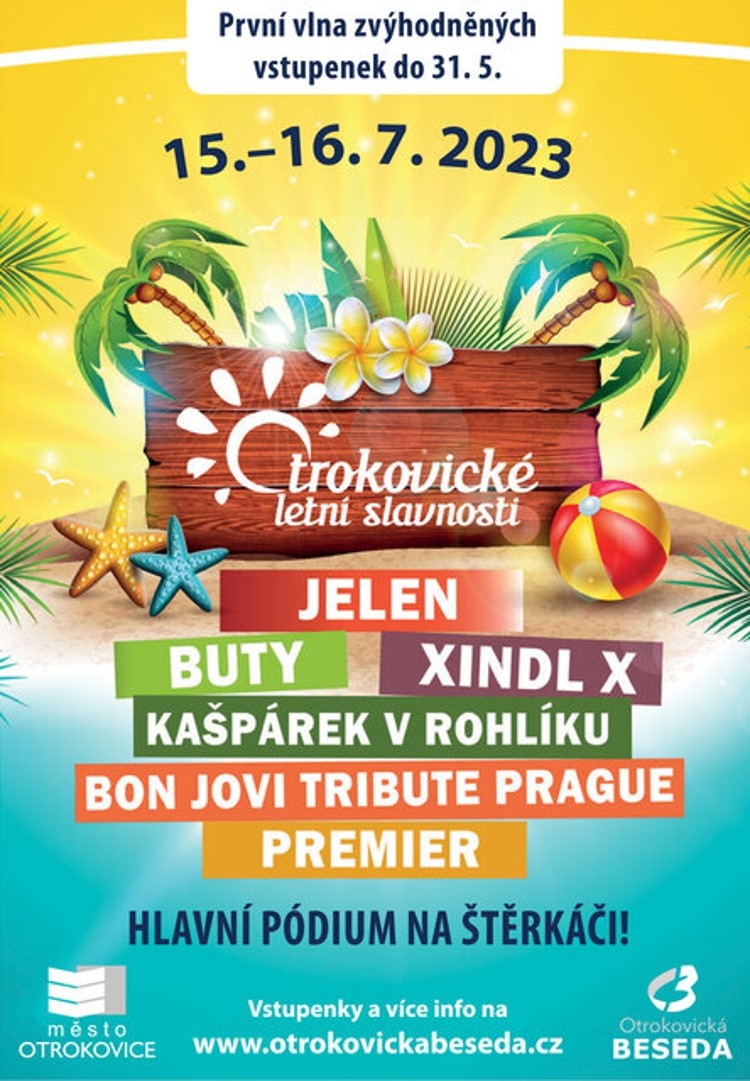 Otrokovické letní slavnosti už o tomto víkendu nabídnou velká hudební jména, gastrofestival i volejbalový turnaj