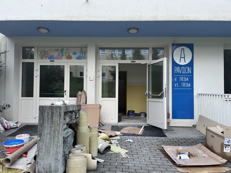 Rekonstrukce v Základní a Mateřské škole pokračují, děti se mohou těšit na nové prostředí