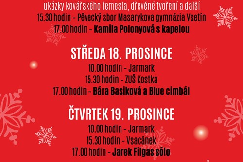 Předvánoční atmosféru na Vsetíně navodí tradiční Veselé vánoční hody