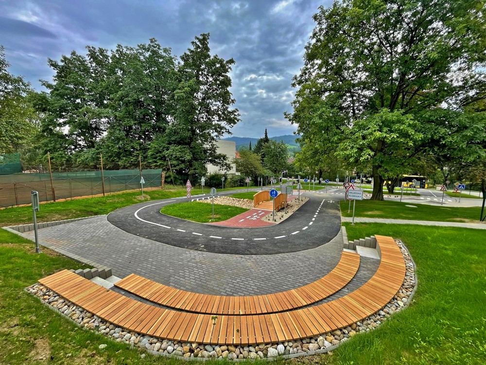 Dětské dopravní hřiště ve Valašských Kloboukách. 