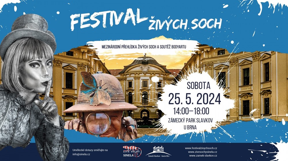 Přehlídka živých soch a bodyartu je fascinující podívanou. Nebude chybět ani dětská zóna