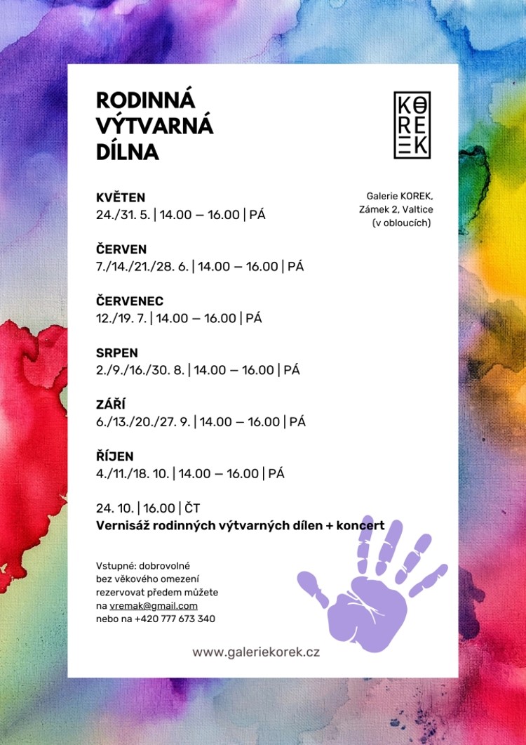 Rodinná výtvarná dílna v Galerii Korek