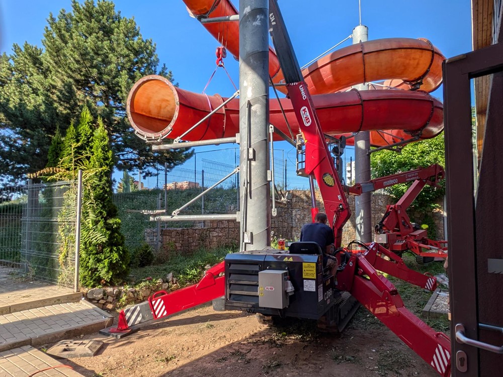 Aquapark Kohoutovice pokračuje v modernizaci. Nový tobogan bude hotov v listopadu.