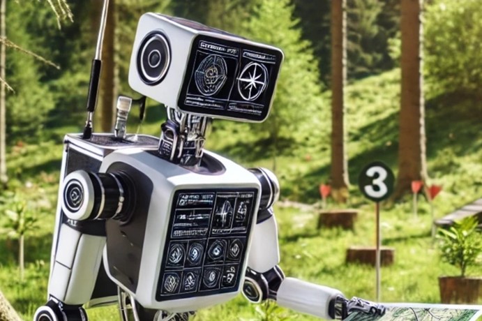 Robot orientierung na zámku Kynžvart