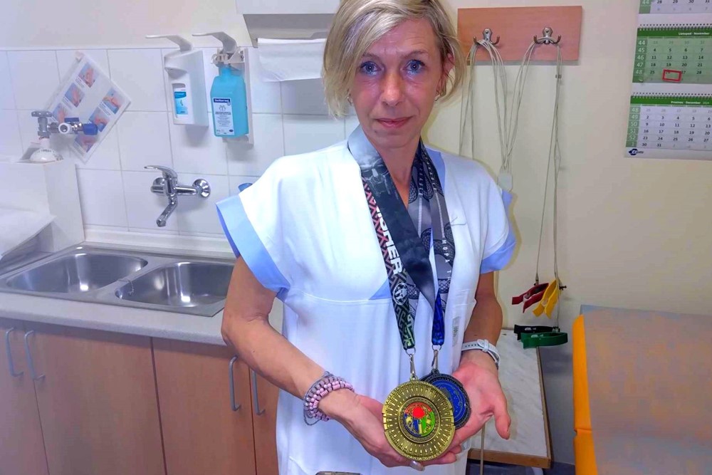 Jaroslava Petřeková a získané medaile.