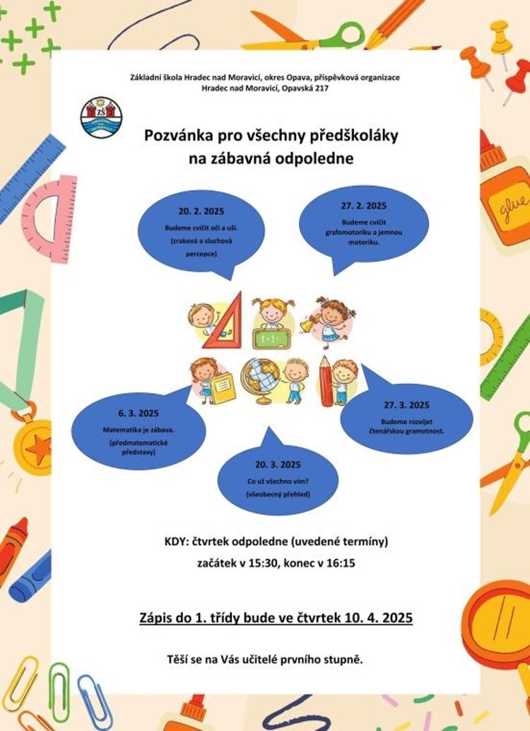 Zábavné odpoledne v ZŠ Hradec nad Moravicí