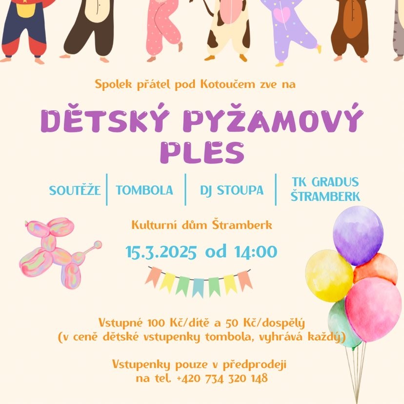Dětský pyžamový ples