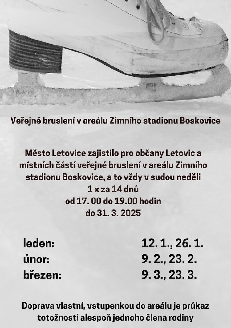 Veřejné bruslení pro občany Letovic