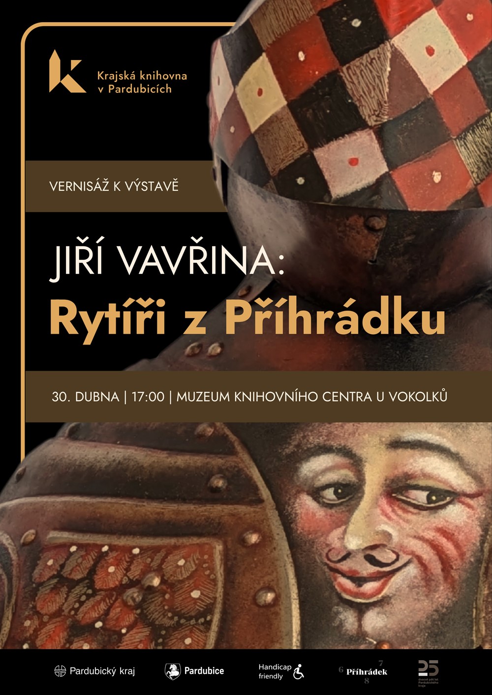 Rytíři z Příhrádku – výstava Jiřího Vavřiny v Knihovním centru U Vokolků