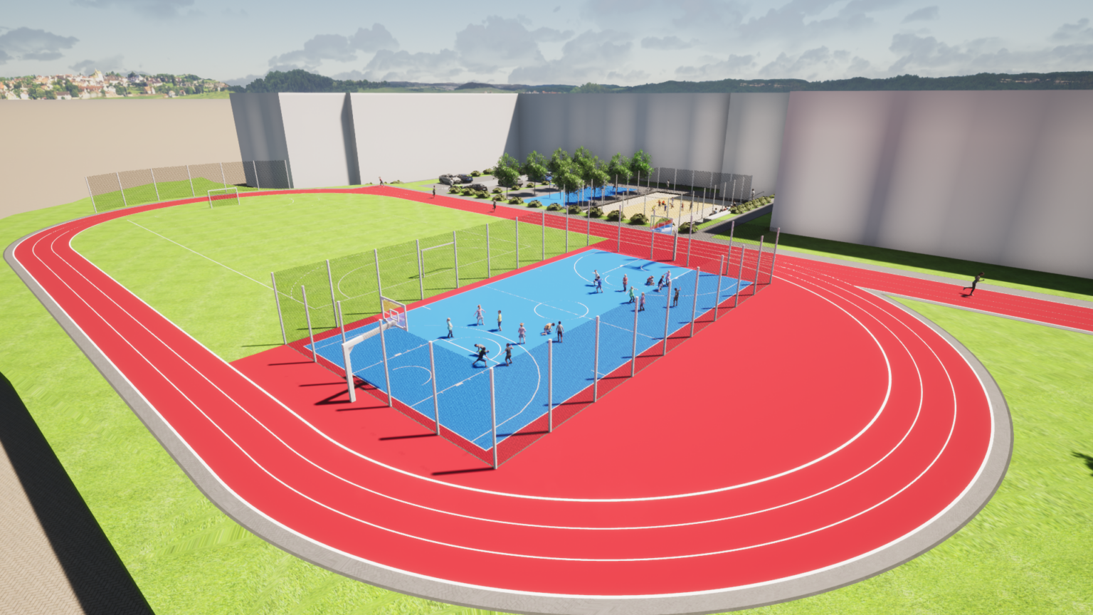 Gymnázium Cihelní staví nový sportovní areál. Bude přístupný veřejnosti