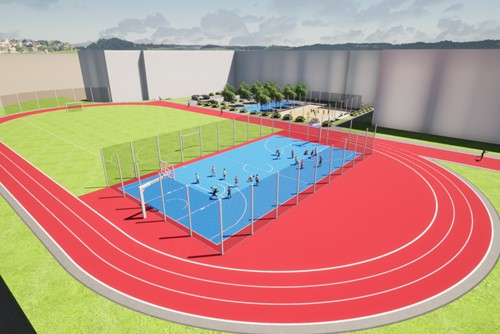 Gymnázium Cihelní staví nový sportovní areál. Bude přístupný veřejnosti