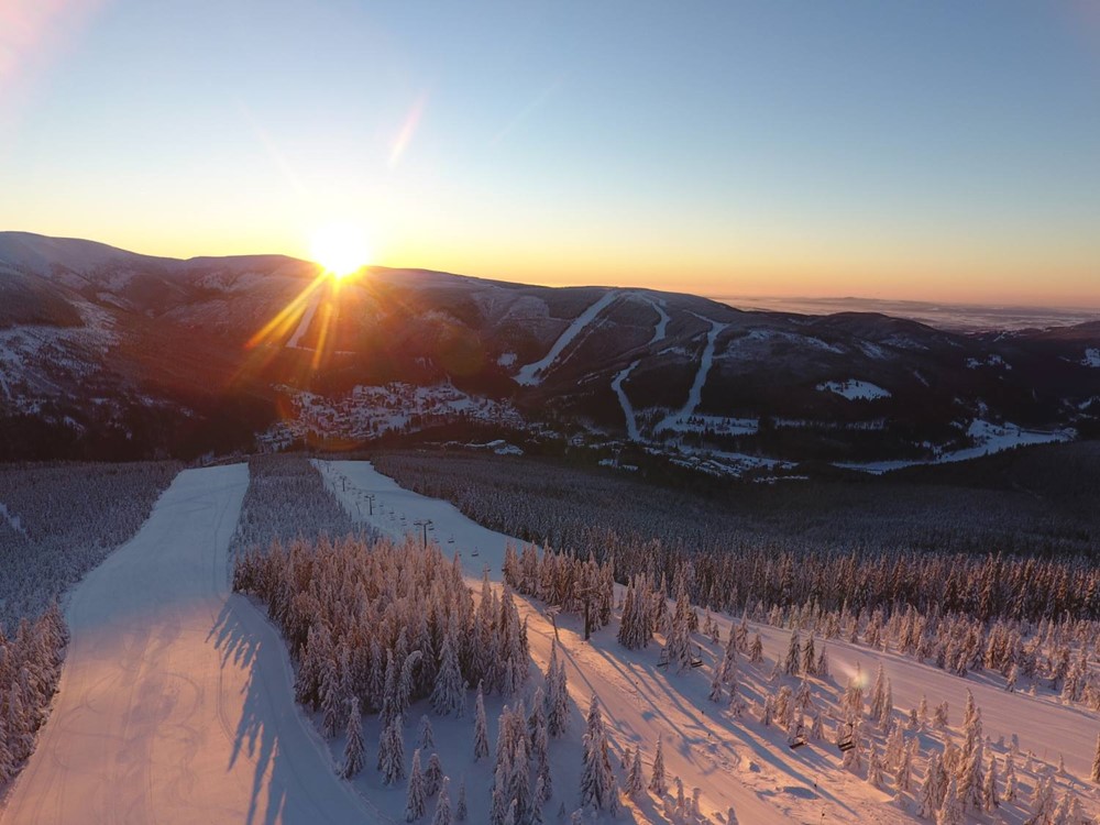 Ski areál Špindlerův Mlýn.