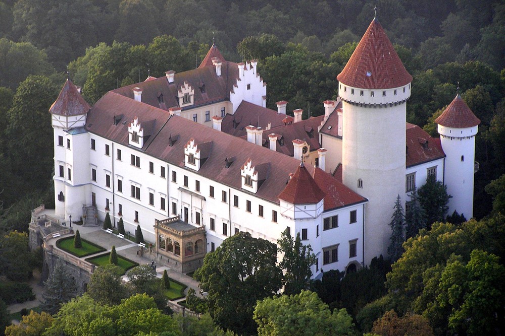Zámek Konopiště svou současnou podobu získal za doby Františka Ferdinanda d'Este.