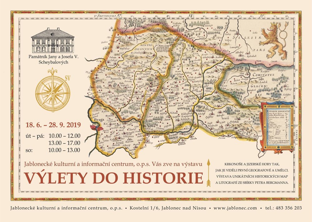 Historické mapy jsou k vidění v Domě národopisců Scheybalových v Jablonci nad Nisou. Můžete si je tady prohlížet do 28. září. 