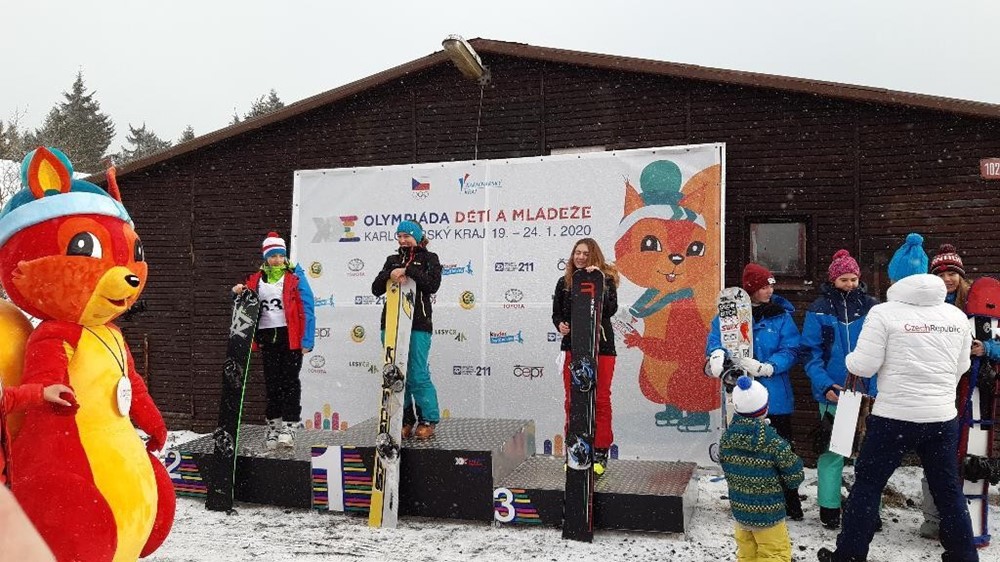 Stříbro na snowboardu vybojovala Jana Zvířecí.	